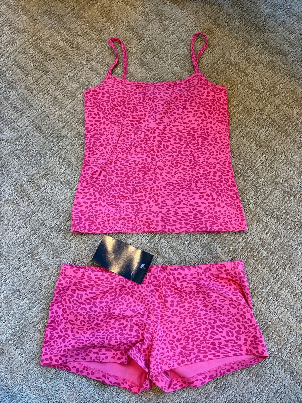 NWT Brandy Melville VIRAL RARE Pink Cheetah Print Tank Top and Shorts Set